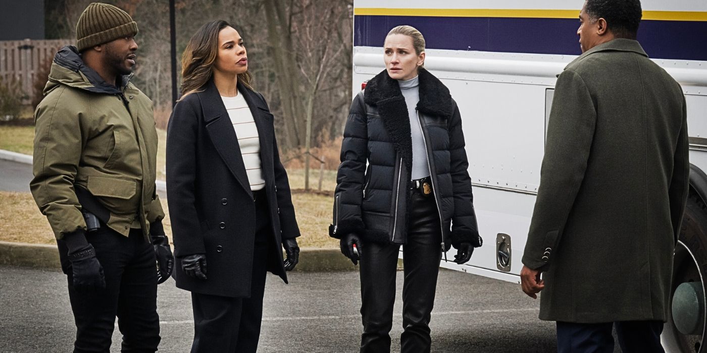 Edwin Hodge as Special Agent Ray Cannon, Roxy Sternberg as Special Agent Sheryll Barnes, Shantel VanSanten as Special Agent Nina Chase and Ben Cain as Assistant Special Agent in Charge Hugh Puglia in FBI: Most Wanted Season 6, Episode 14