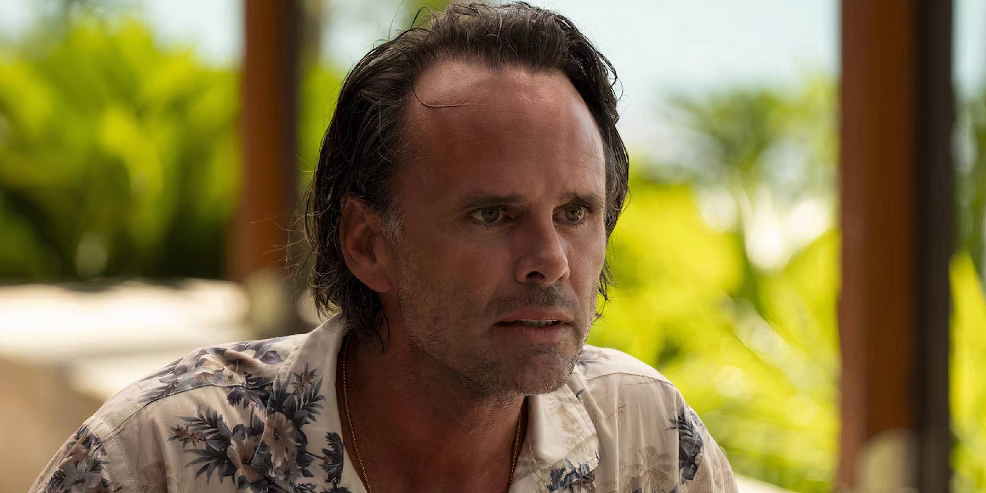 Walton Goggins as Rick Hatchett in The White Lotus.