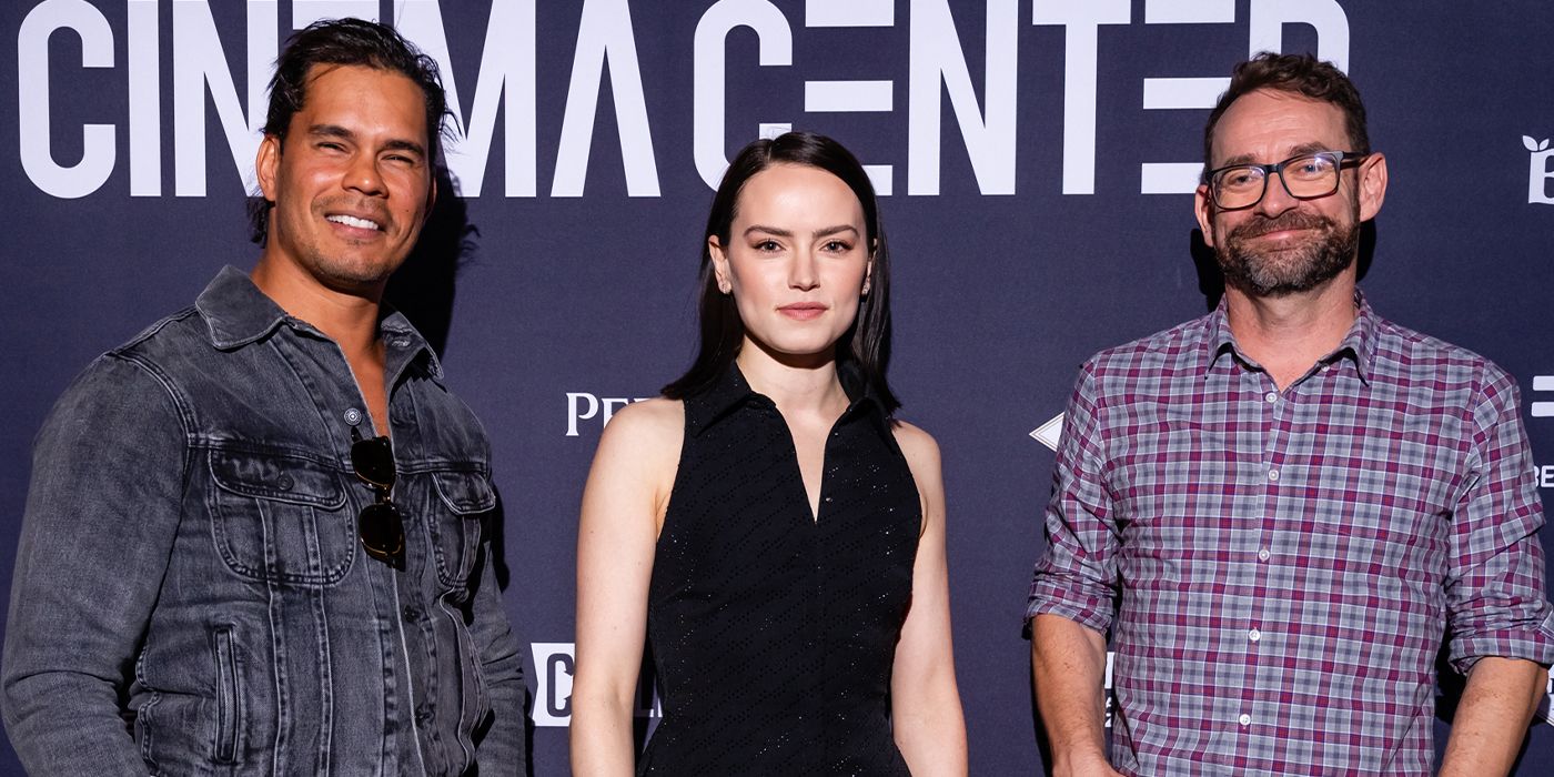 Mark Coles Smith, Daisy Ridley and Zak Hilditch at SXSW 2024 for We Bury the Dead