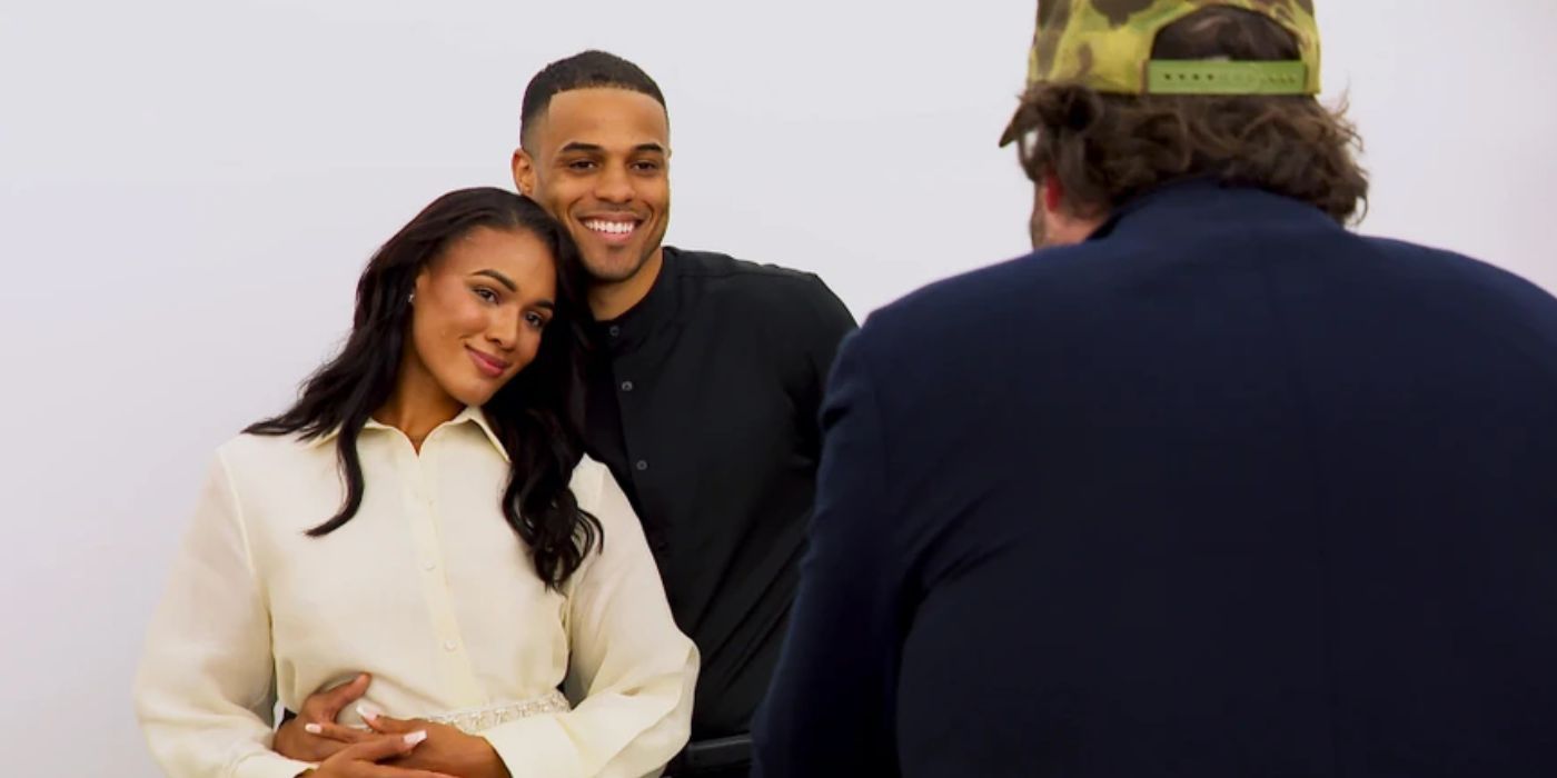 Zoe and Grant doing a bridal photoshoot in &lsquo;The Bachelor&rsquo; Season 29, Episode 6.