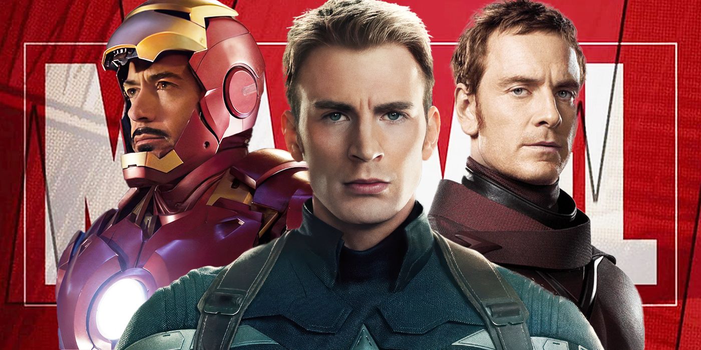 Blended image showing Iron Man, Captain America, and Magneto