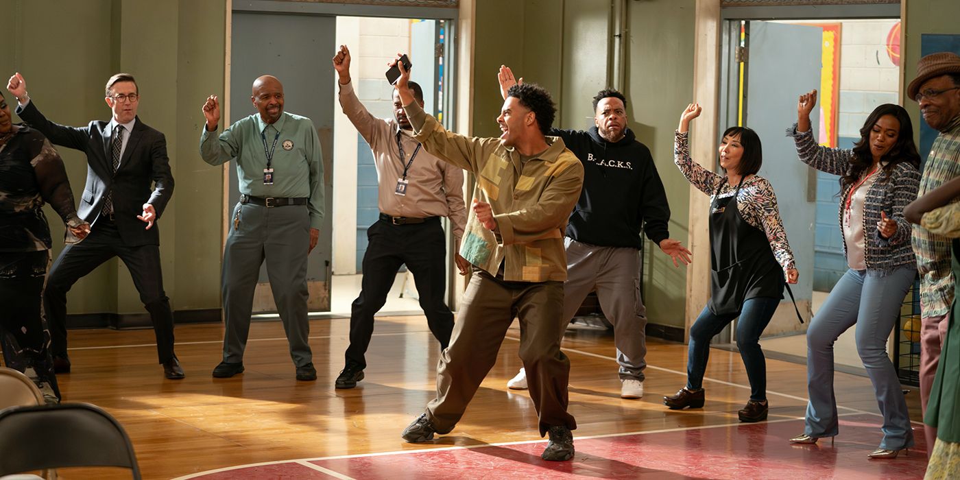 Matt Oberg, William Davis, Zack Fox, Tatyana Ali, and Keith David from Abbott Elementary Season 4, Episode 21