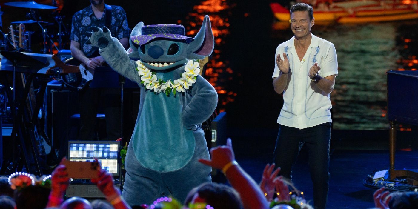 Ryan Seacrest is joined by Stitch in Aulani on &lsquo;American Idol&rsquo; Season 23.