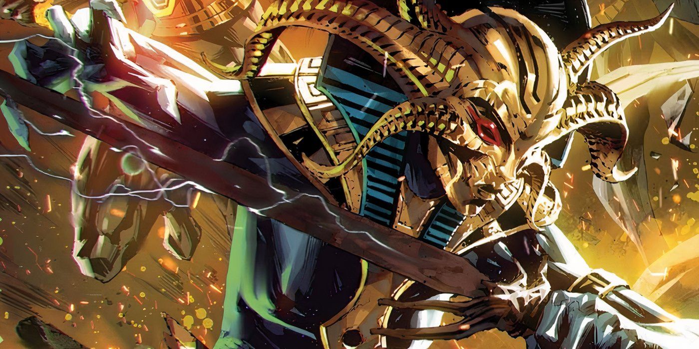 Annihilus with a sword on a cover in Marvel Comics