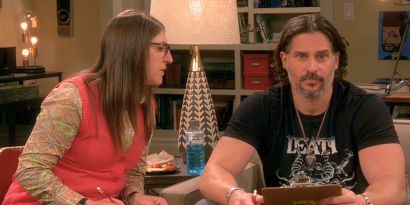 Amy (Mayim Bialik) and Joe Manganiello in S12 Episode 16 of The Big Bang Theory