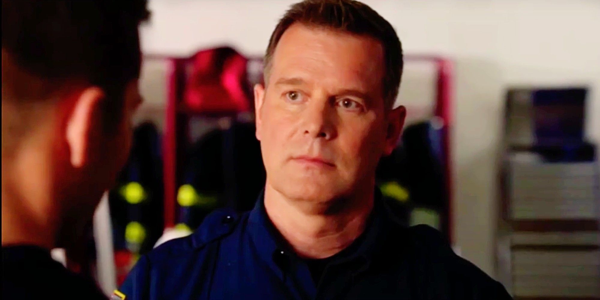 Bobby talking to Buck  in 9-1-1 Season 3.