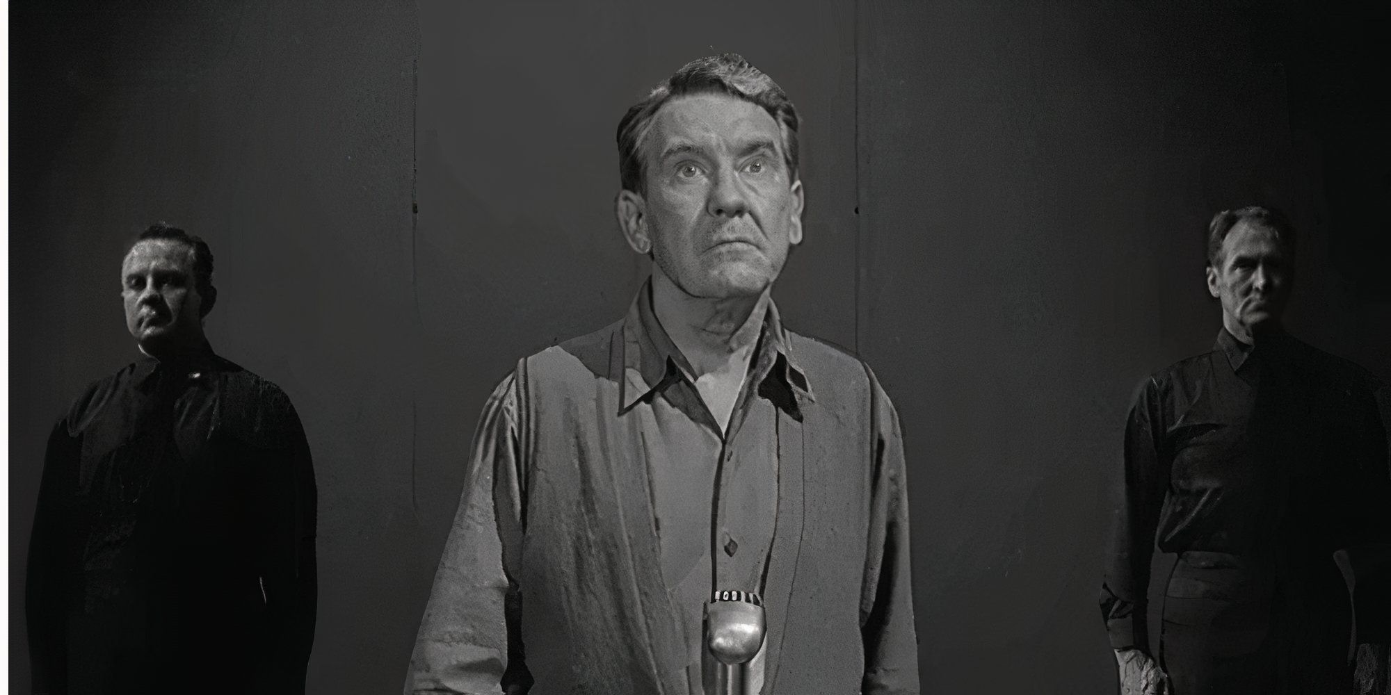 Burgess Meredith as Romney Wordsworth in The Twilight Zone episode The Obsolete Man