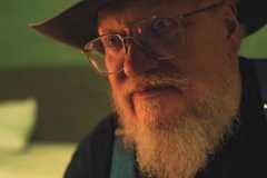 George RR Martin in close up in Dark Winds Season 3 Episode 1