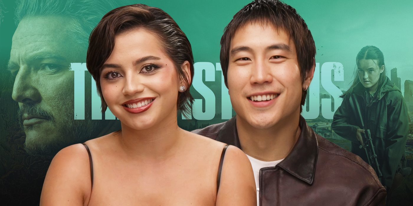 Custom image from Jefferson Chacon of Isabela Merced smiling next to Young Mazino for The Last of Us Season 2
