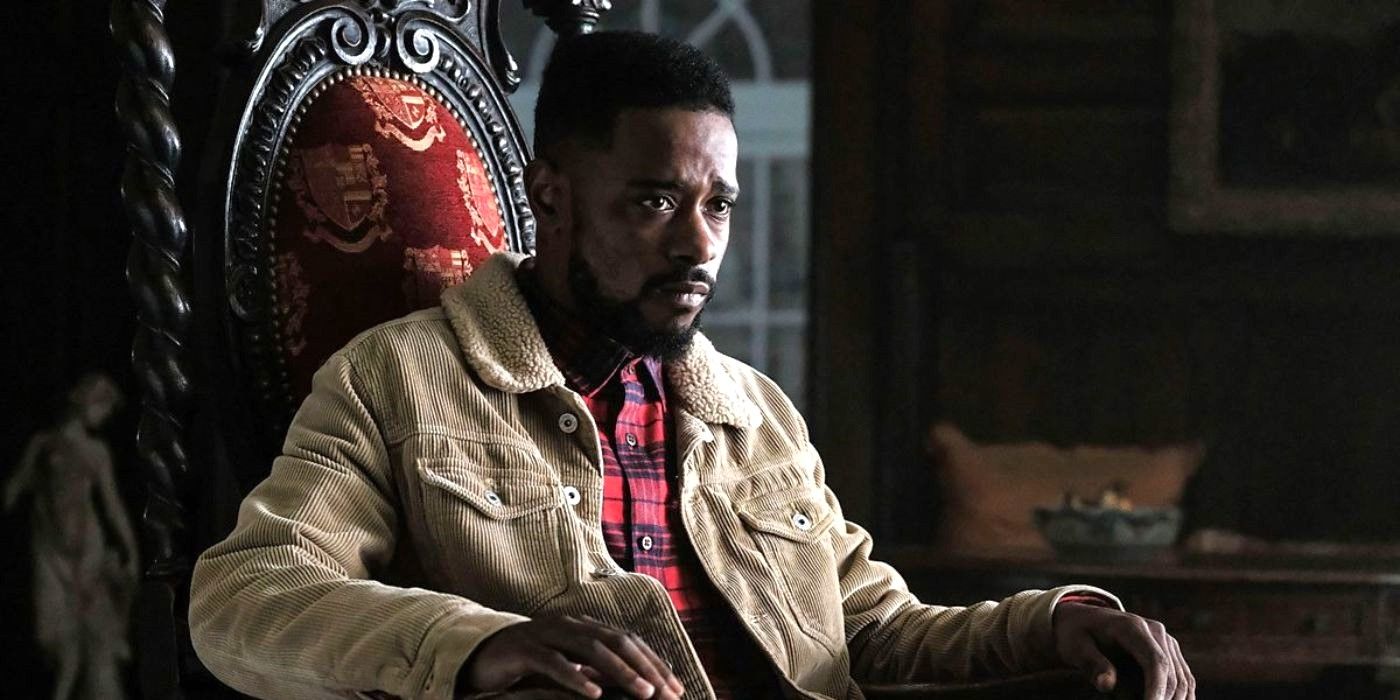 LaKeith Stanfield as Darius in Atlanta, sitting in a chair in Season 2, Episode 6 &ldquo;Teddy Perkins&rdquo;.