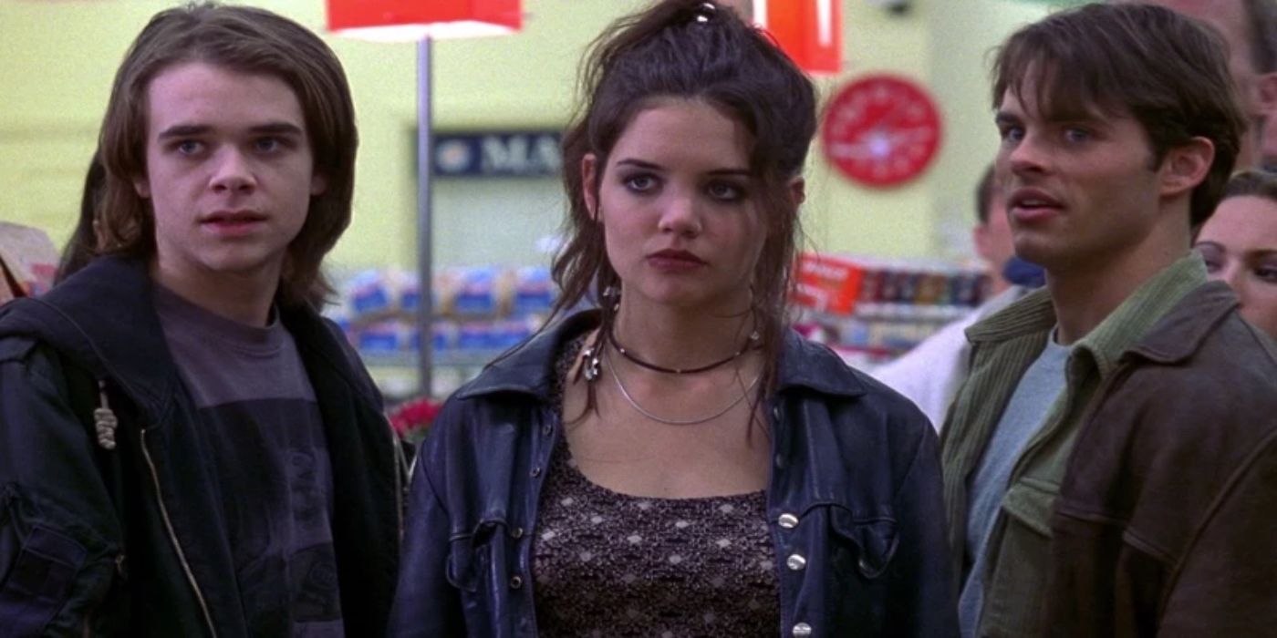 James Marsden, Katie Holmes, and Nick Stahl in Disturbing Behavior (1998). 