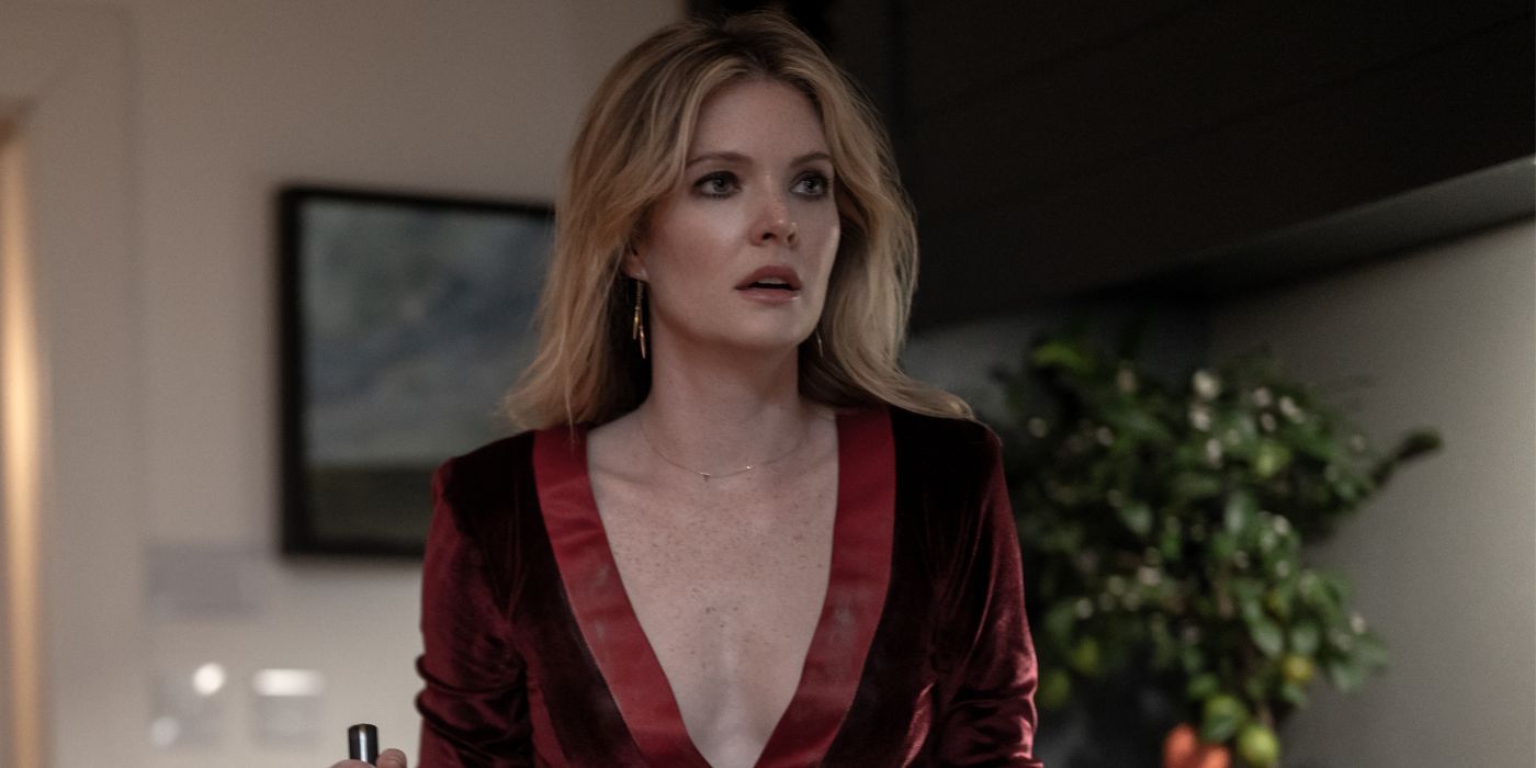 Meghann Fahy as Violet in Drop.