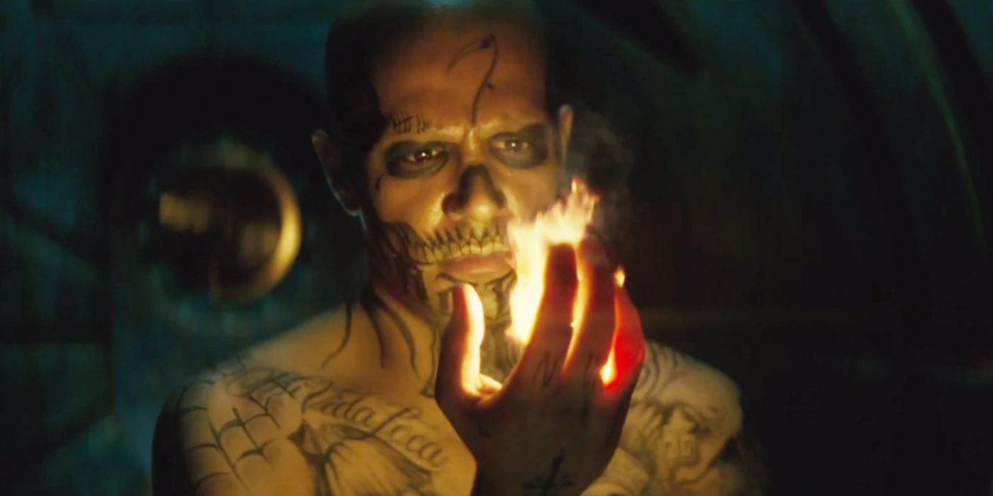 El Diablo looking at fire in his hand in Suicide Squad