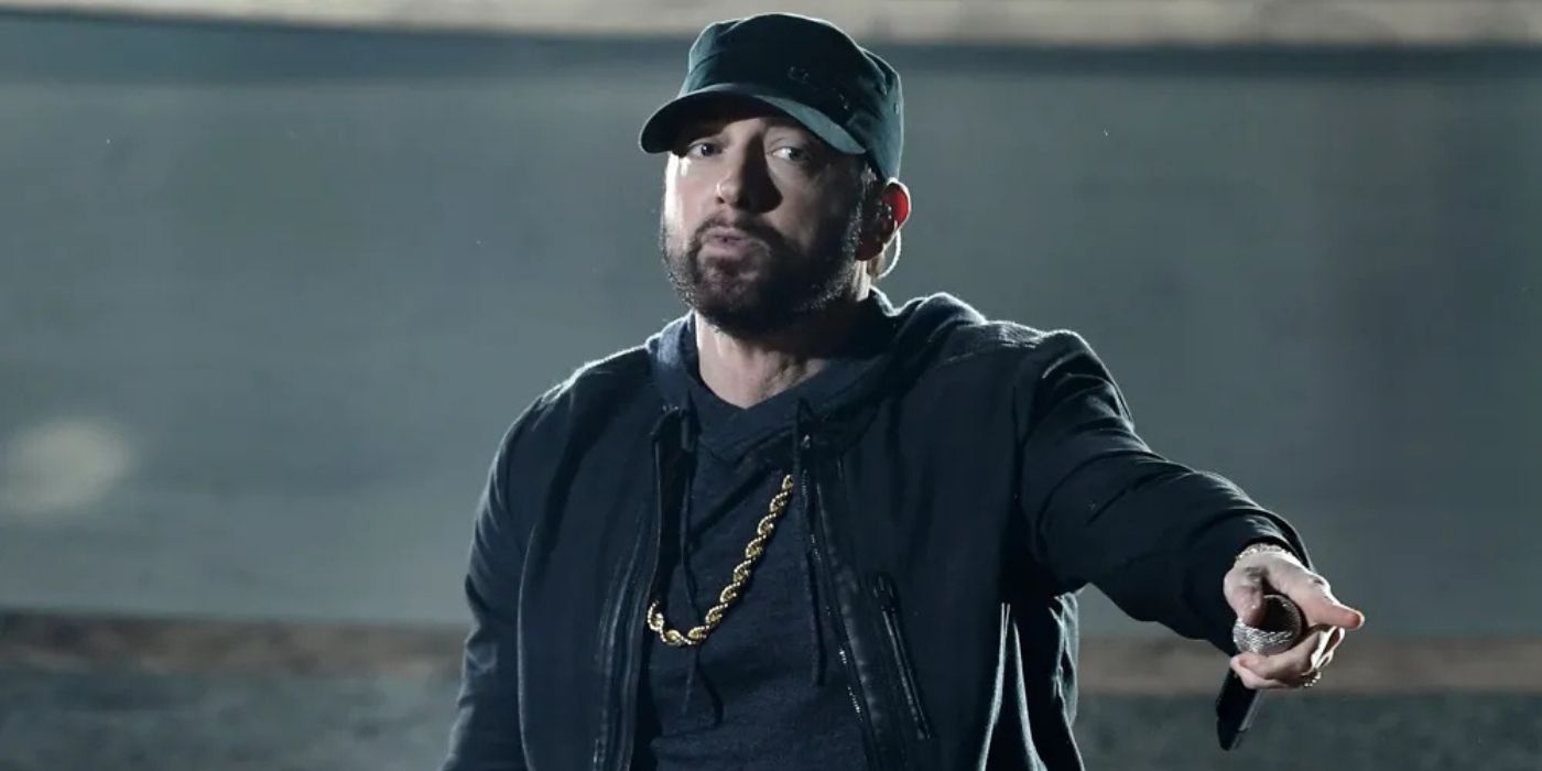 Eminem performs at the Oscars.