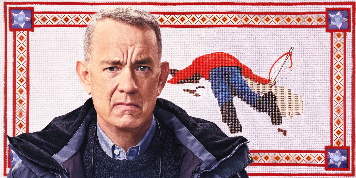 Custom image of Tom Hanks against a Fargo-themed background