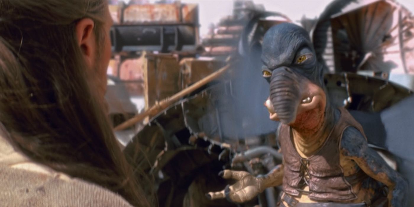Watto speaking to Qui-Gon Jinn in &lsquo;The Phantom Menace&rsquo;