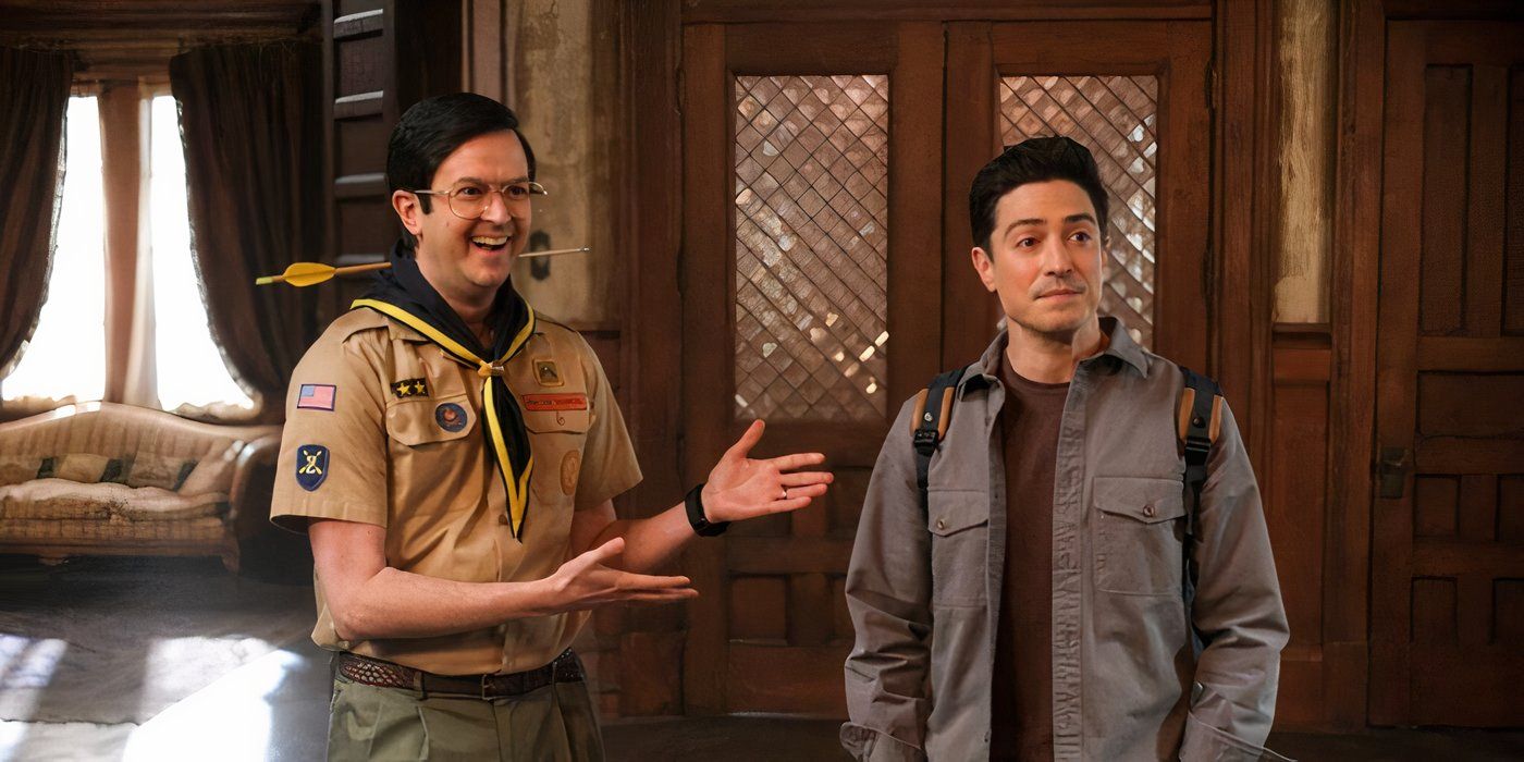 Pete (Richie Moriarty) presents Kyle (Ben Feldman) to the Woodstone crew
