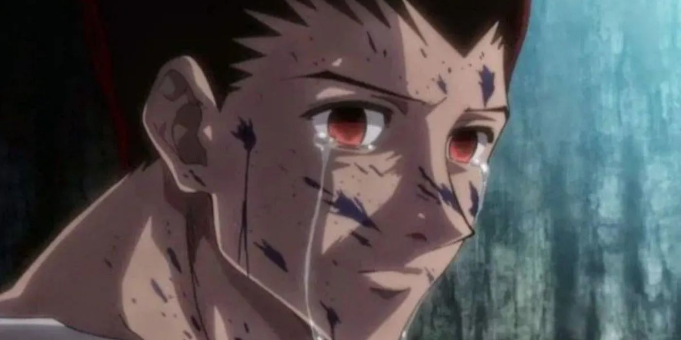 Gon crying in adult form in Hunter x Hunter