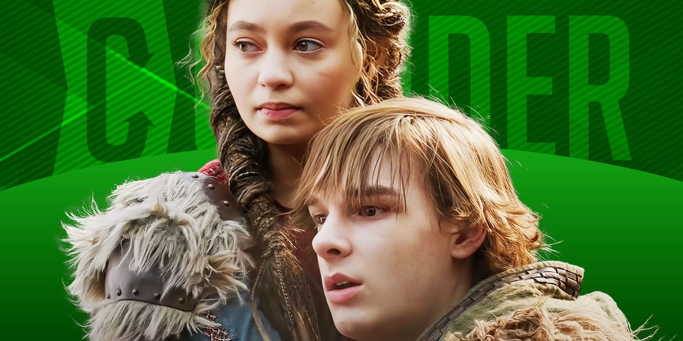 Mason Thames and Nico Parker in How to Train Your Dragon