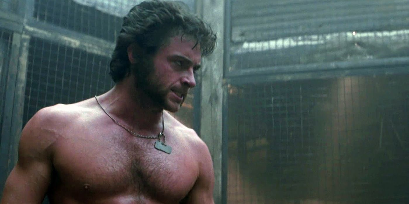Hjū Džekmens kā āmrijs būrī “X-Men” (2000)