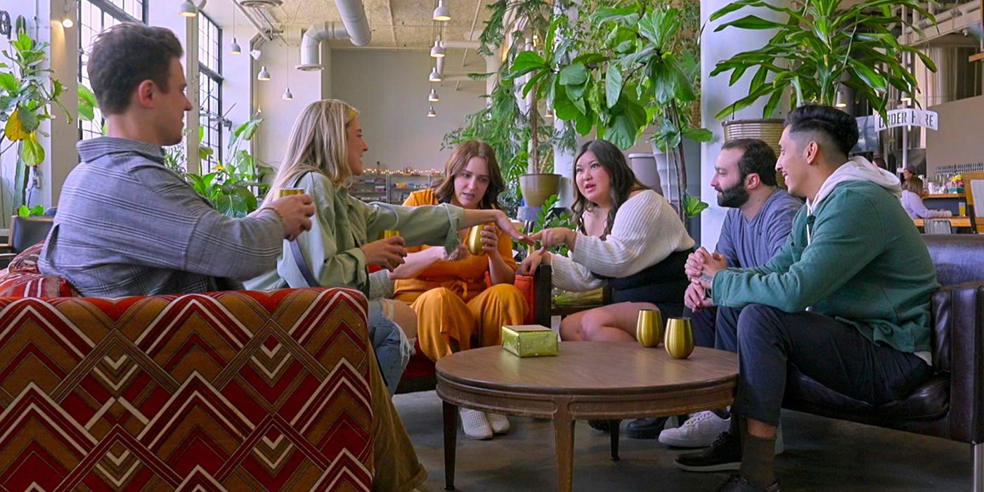 Ben and Sara hanging out with his friends on Love is Blind.