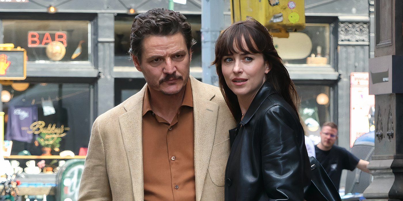 Pedro Pascal and Dakota Johnson in Materialists