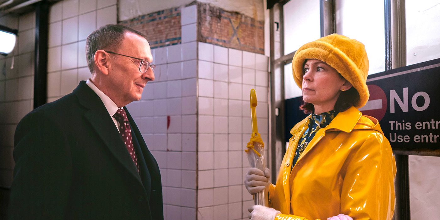 Michael Emerson and Carrie Preston in Elsbeth Season 5 Episode 18