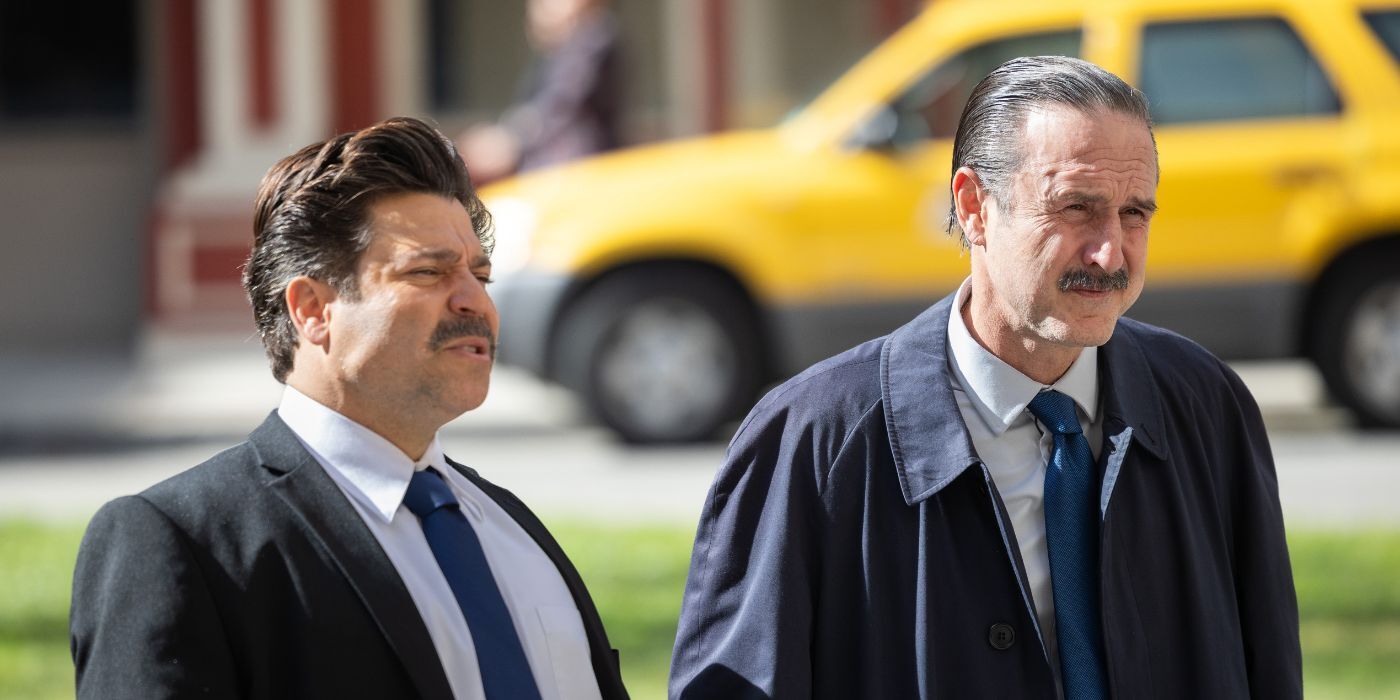 Jeremy Luke and David Arquette in Mob Cops.