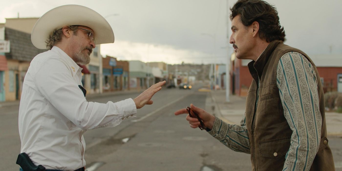 Joaquin Phoenix and Pedro Pascal in Eddington
