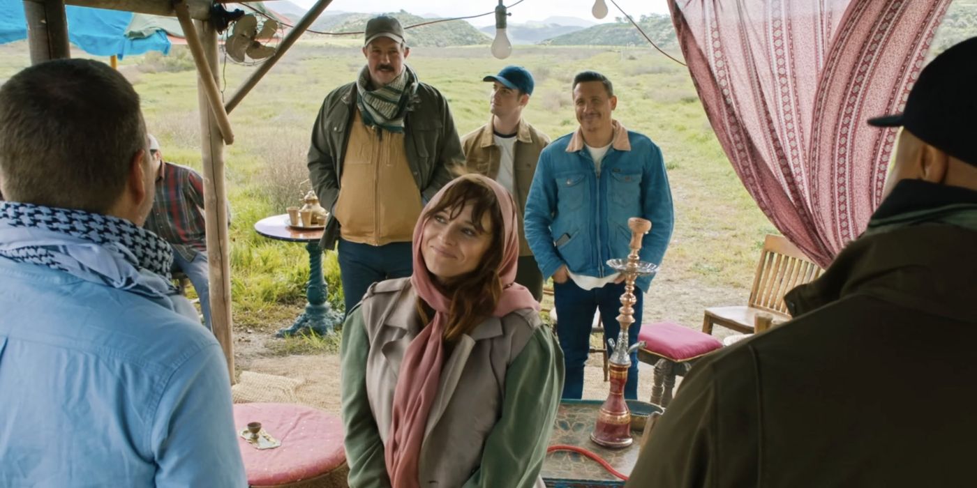 Callen (Chris O&rsquo;Donnell) and Sam Hanna (LL Cool J) being greeted by Nell Jones (Renee Felice Smith), Nate Getz (Peter Cambor), Vostanik Sabtino (Erik Palladino), and a &ldquo;new guy&rdquo; (Chip O&rsquo;Donnell) in NCIS: Los Angeles.