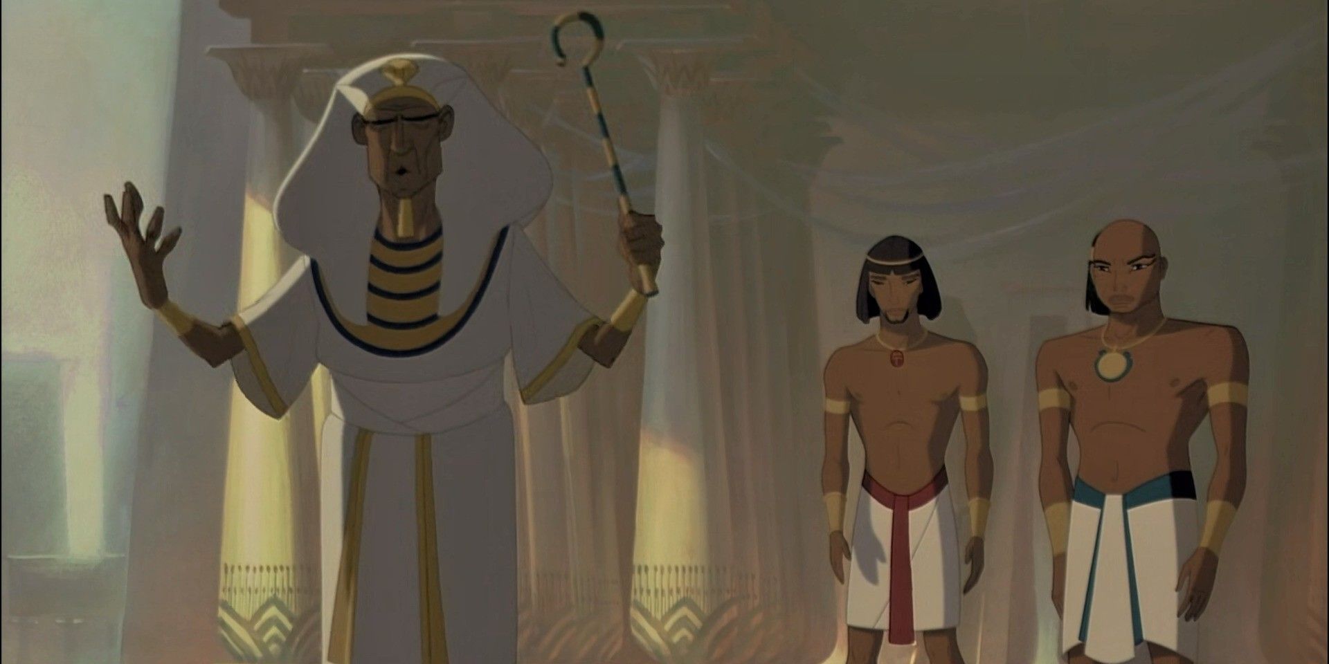 Seti scolding Moses and Rameses in The Prince of Egypt.