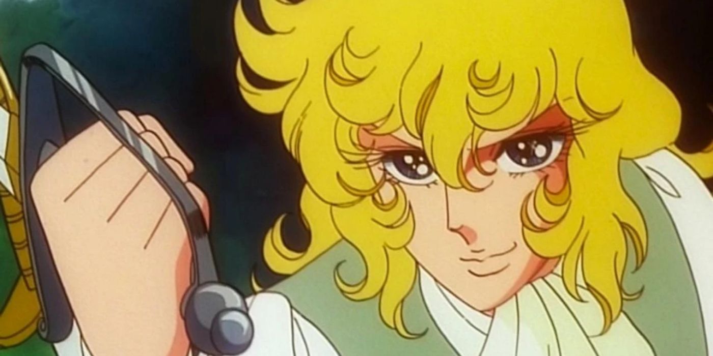 Oscar Francois de Jarjayes smirking in The Rose of Versailles.