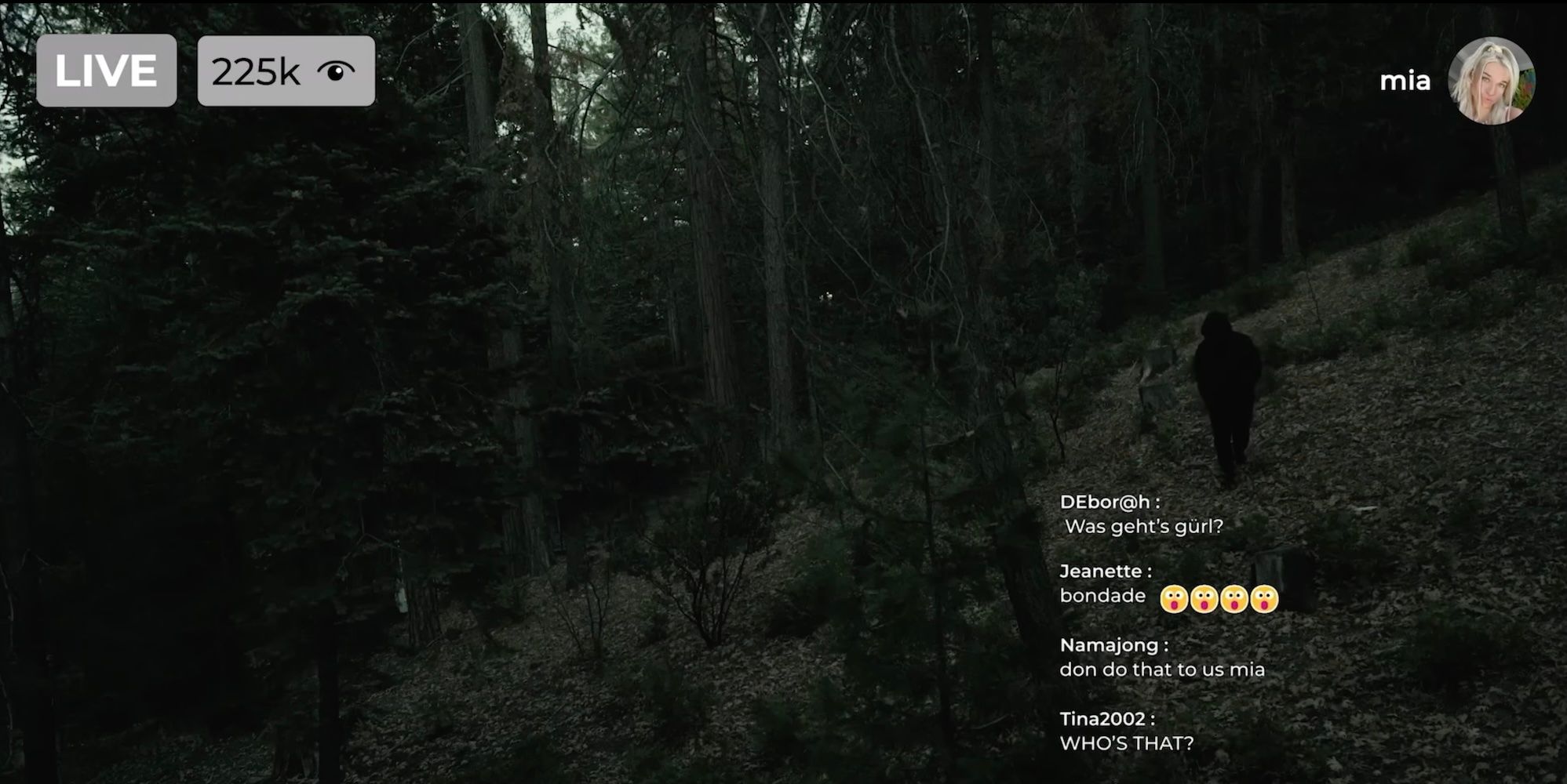 Livestream 2025 screenshot of live and comments