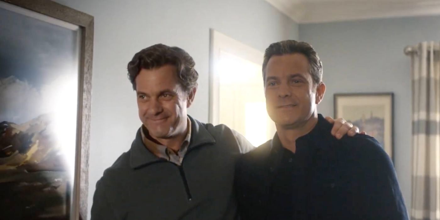 Max (Joshua Jackson) stands next to his twin brother Merrill (also played by Joshua Jackson) in Episode 15 of Doctor Odyssey.