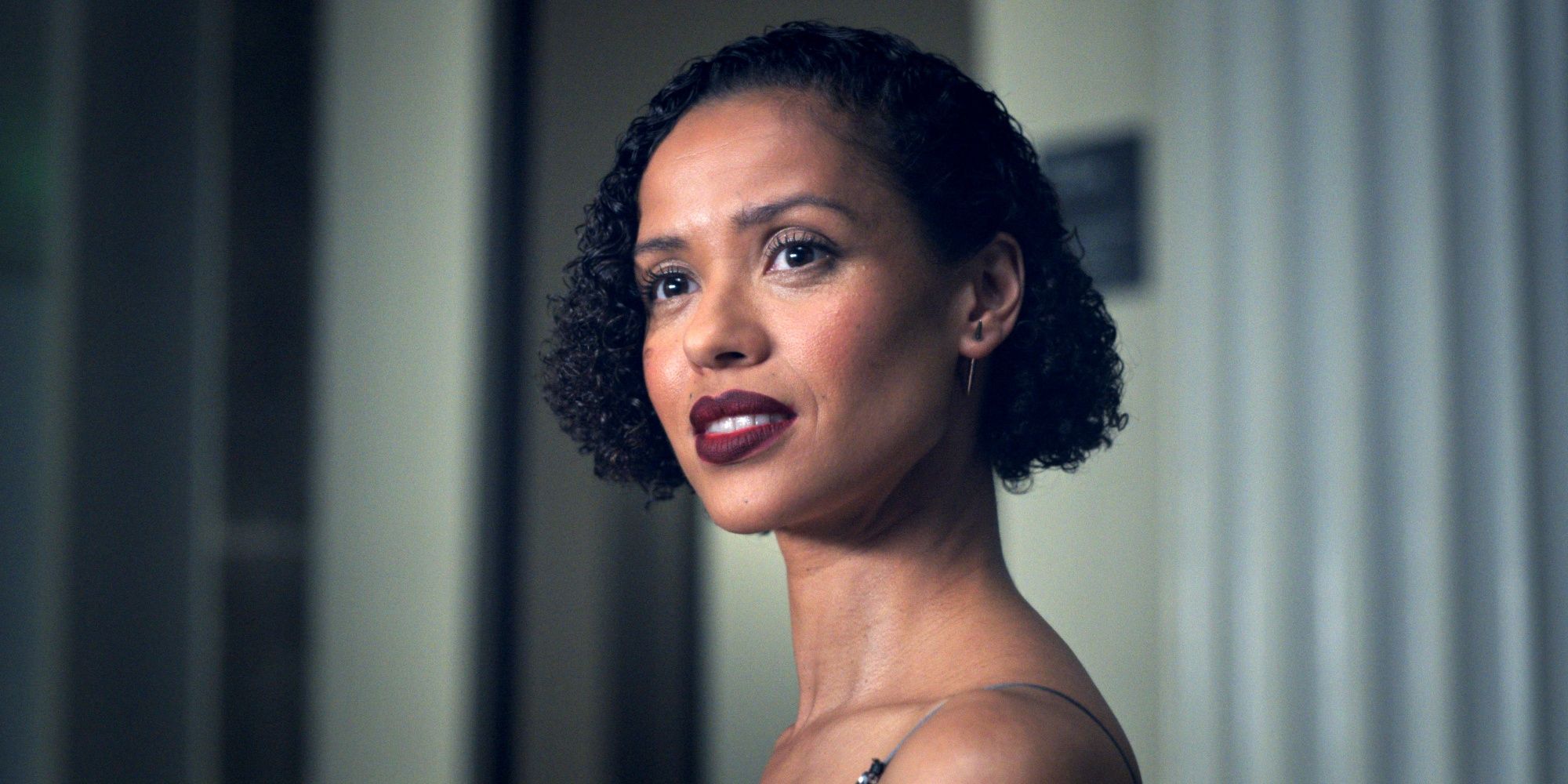 Gugu Mbatha-Raw as Sophie looking to the left with dark lipstick in Surface Season 2