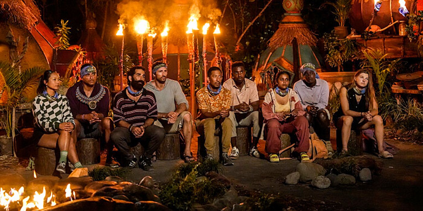 Survivor-48- Mary Zheng, Joe Hunter, Shauhin Davari, David Kinne, Mitch Guerra, Kyle Fraser, Kamilla Karthigesu, Star Toomey, and Eva Erickson.