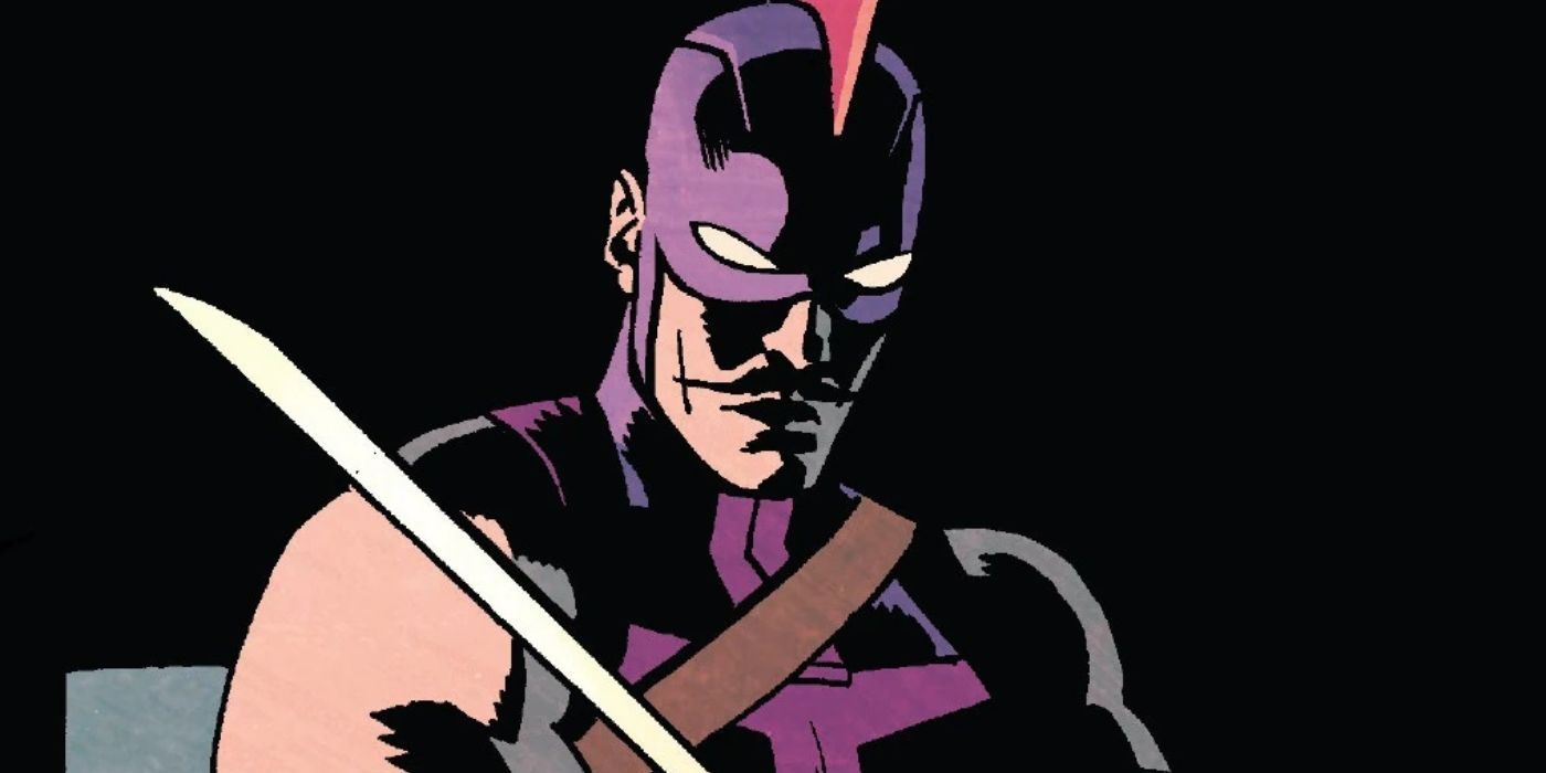 Swordsman holding a sword in Marvel Comics