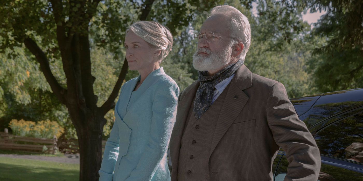 Bradley Whitford and Ever Carradine in The Handmaid&rsquo;s Tale