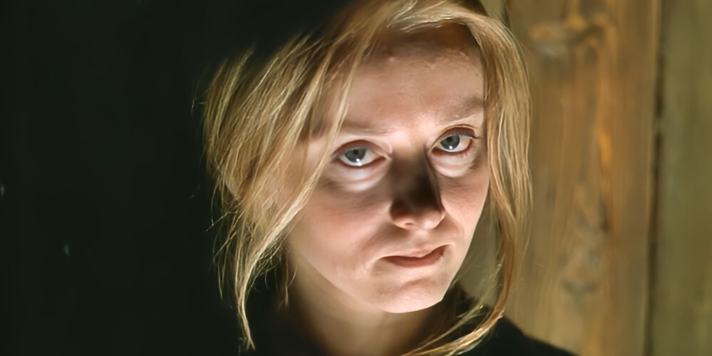 Margarita Terekhova looking sternly at the camera in 'Mirror'