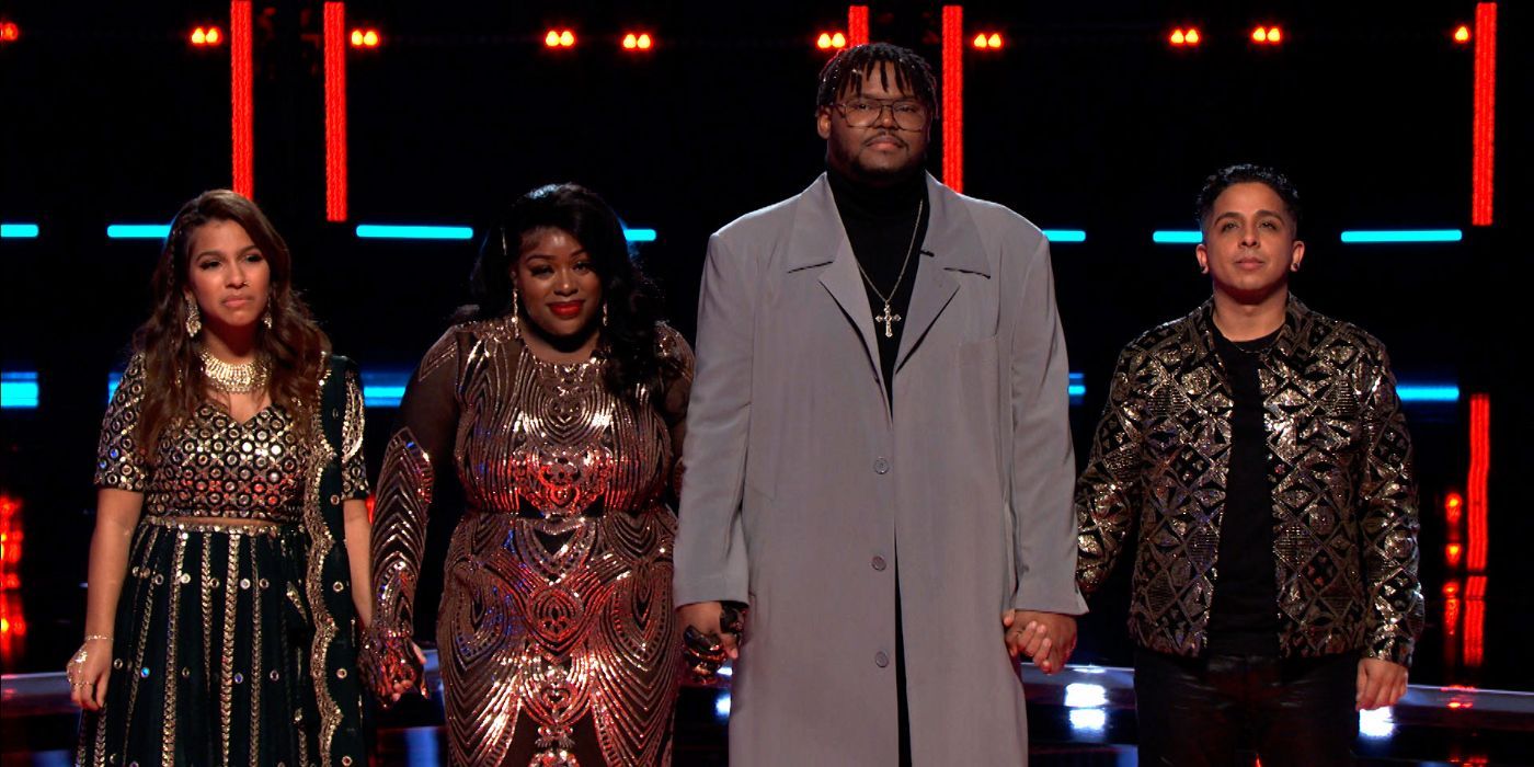 Kim Cruse, Parijita Bastola, Justin Aaron and Omar Jose Cardona on 'The Voice'