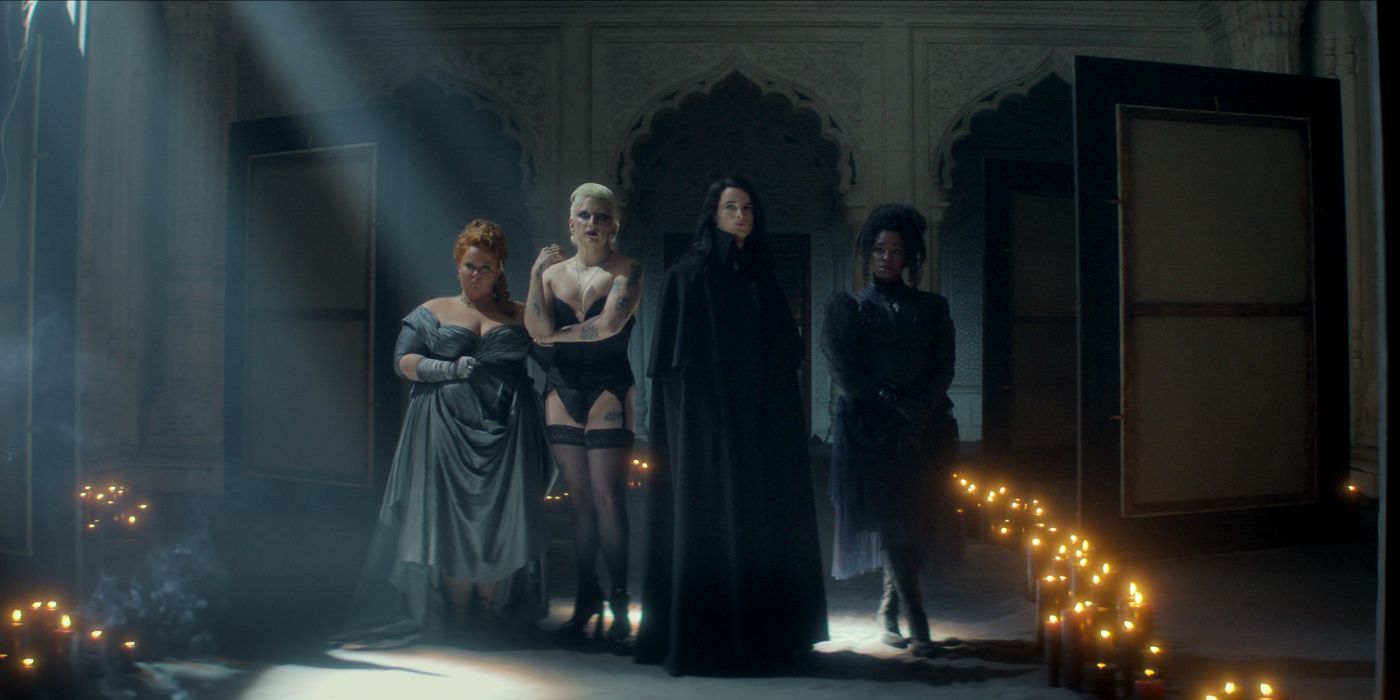 Four members of the Endless family gather for a meeting in The Sandman