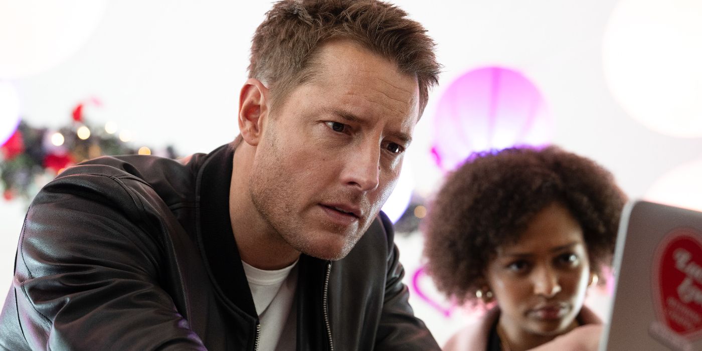 Justin Hartley as Colter Shaw looking at security footage in Tracker Season 2 Episode 17.
