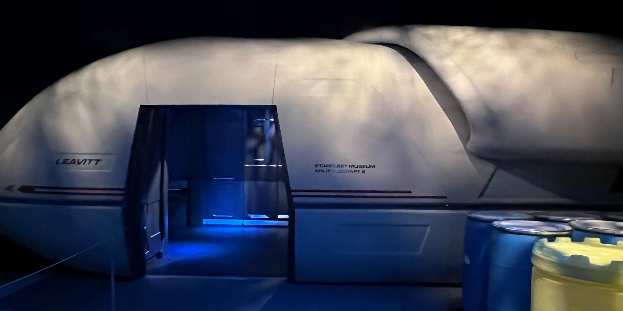 A Starfleet Museum Shuttlecraft in the Star Trek: Red Alert experience at Universal Fan Fest Nights