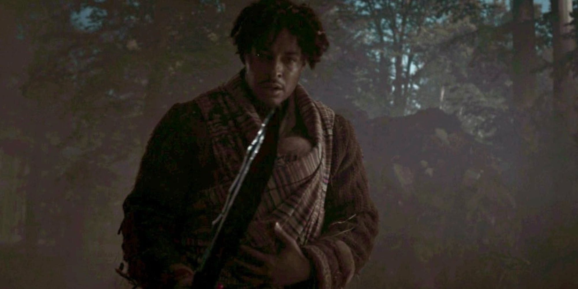 Aram (Daryl McCormack) with a sword in The Wheel of Time Season 3 Episode 7.