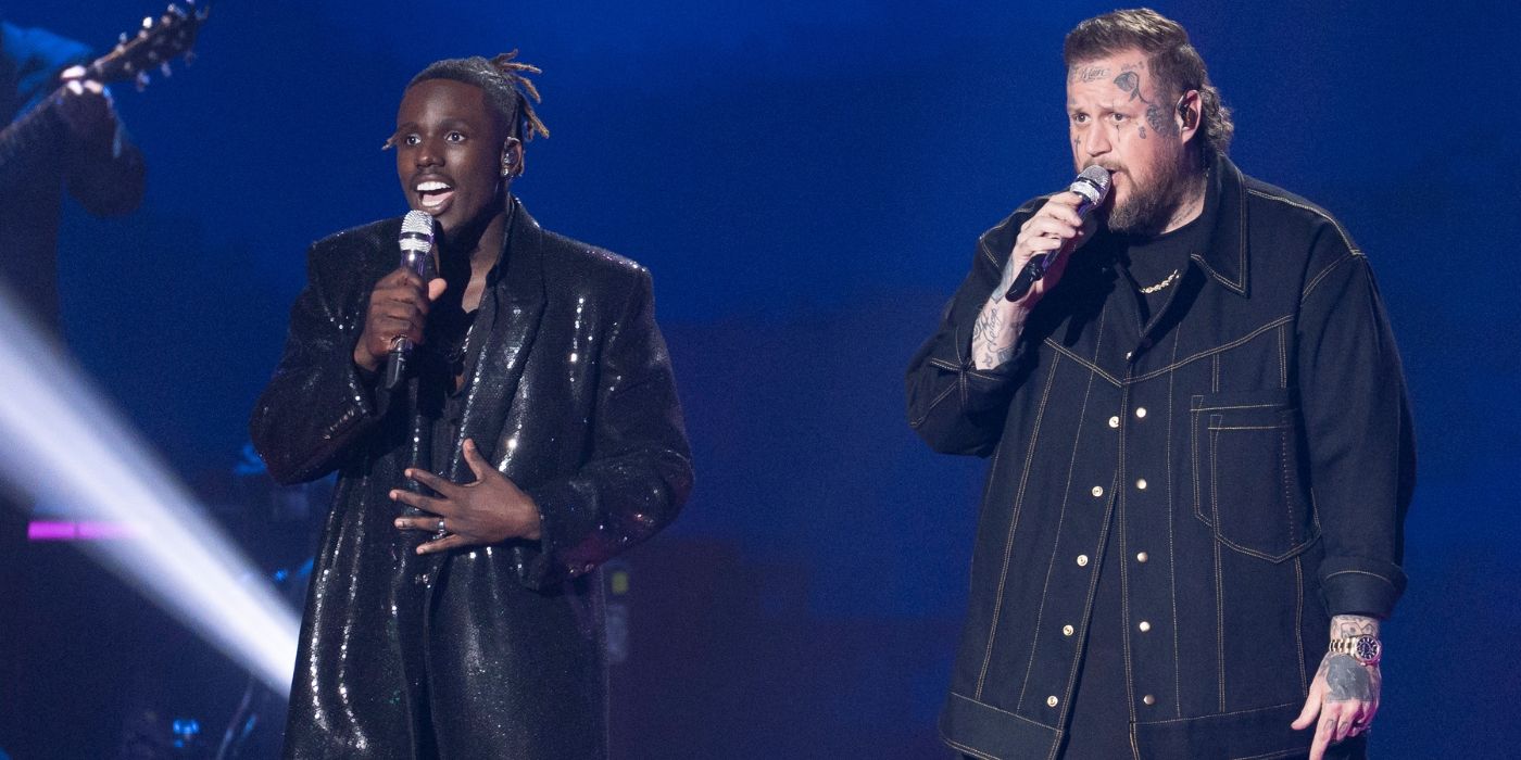 Jamal Roberts and Jelly Roll duet during the finale of 'American Idol' Season 23.