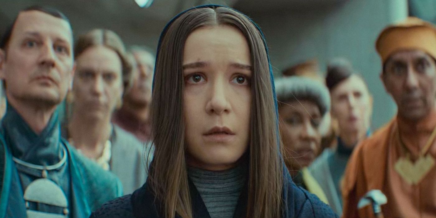 Kleya (Elizabeth Dulau) horrorizada ao assistir Luthen sendo detido pelo ISB em Andor
