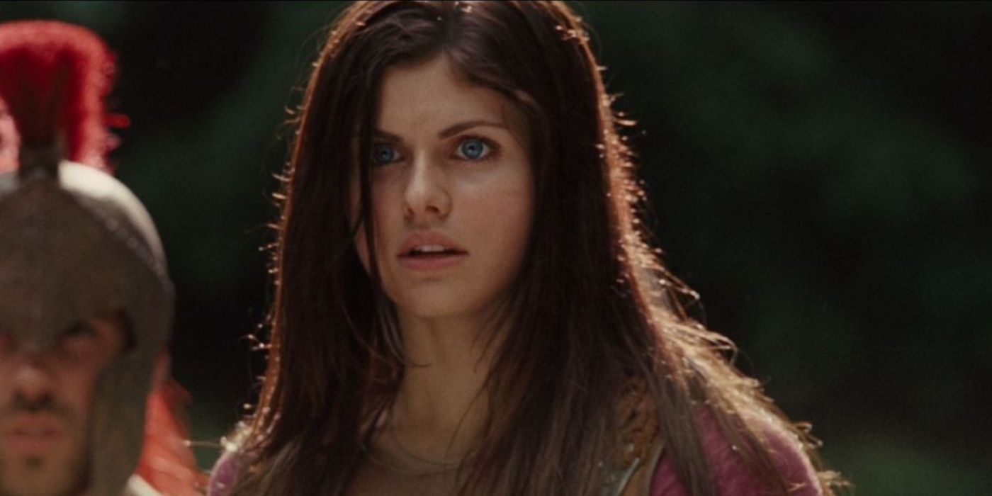 Alexandra Daddario as Allison looking off camera in Bereavement.