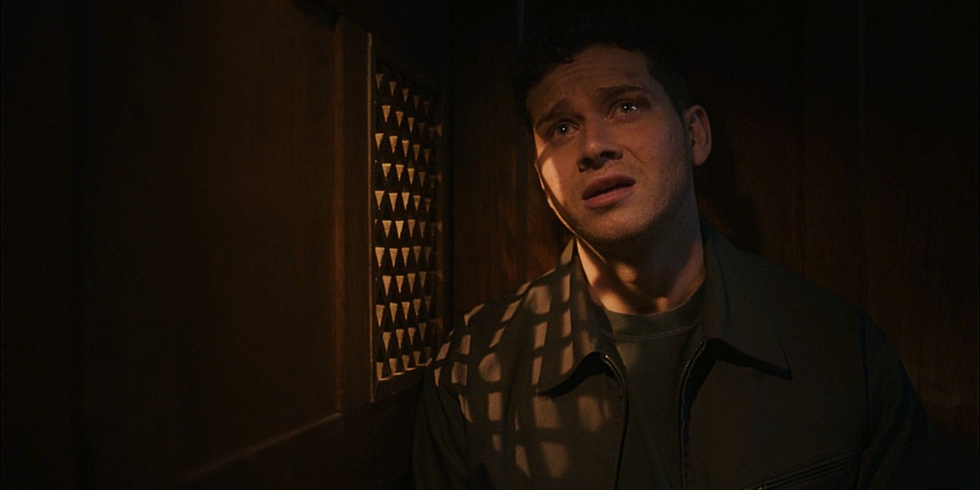 Buck in the confession booth in 9-1-1 Season 8