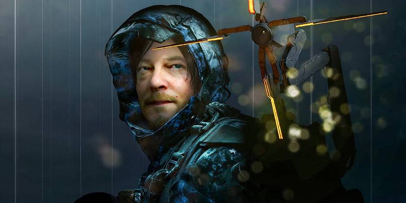 Sam Porter Bridges standing in the rain in Death Stranding