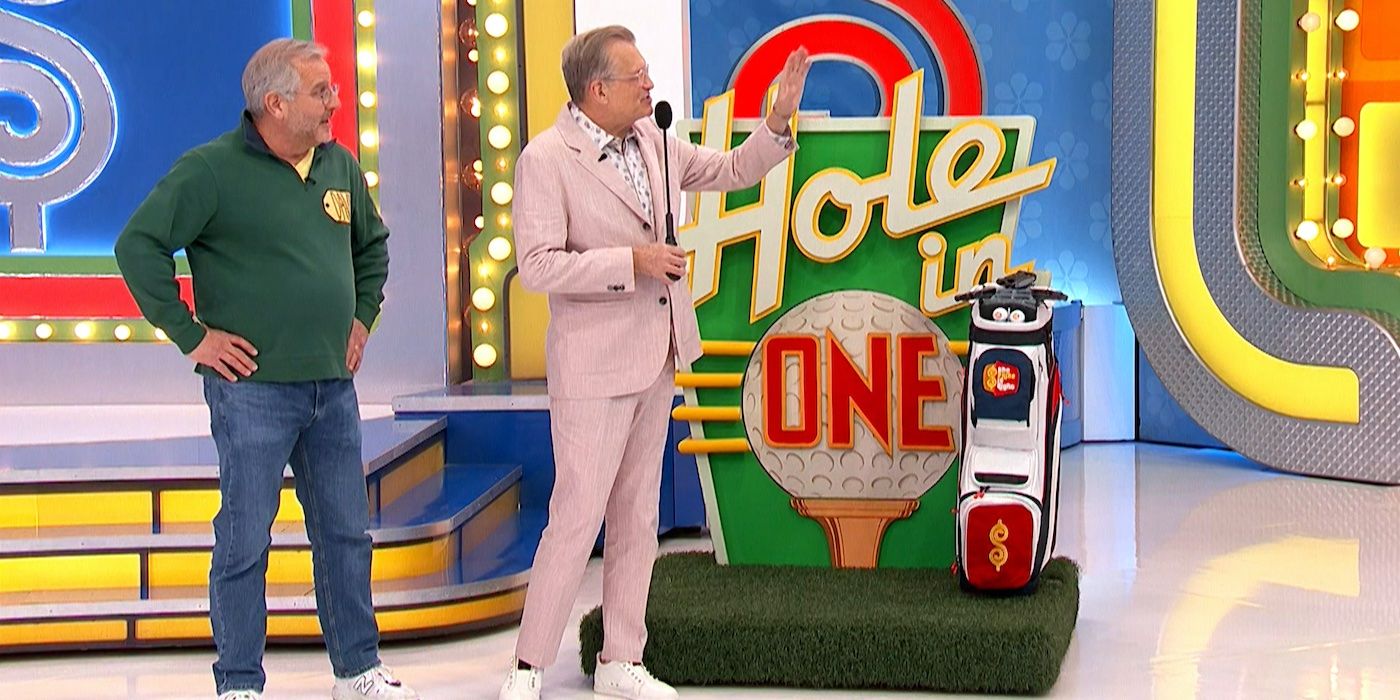 Drew Carey explains Hole-in-One to contestant David on The Price is Right.